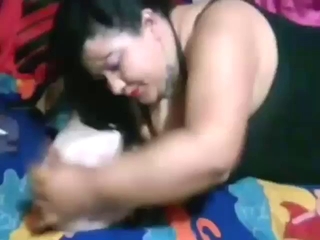 Zoophile brunette Latina fooling around with dog